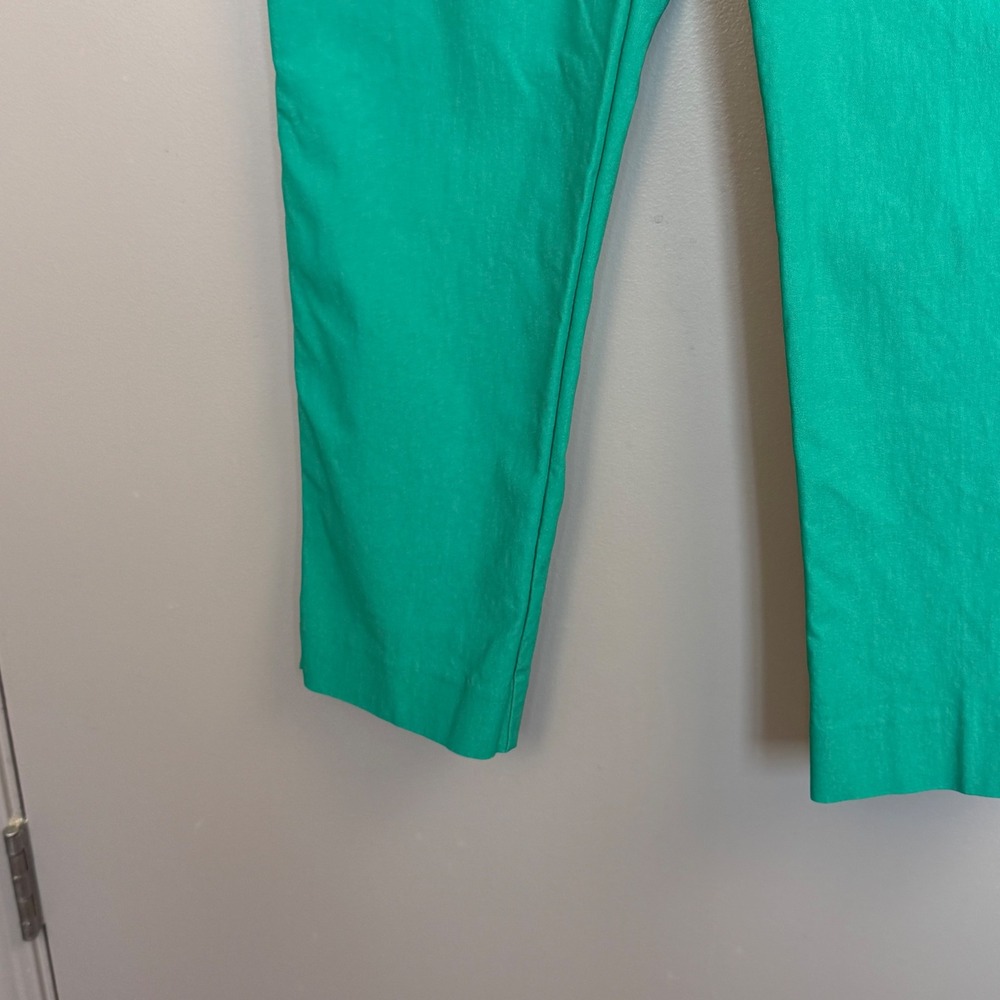 Chico's Brigitte Slim Ankle Pants Kelly Green Pull On Stretch Sz 1 US 8 Cropped - Picture 9 of 12